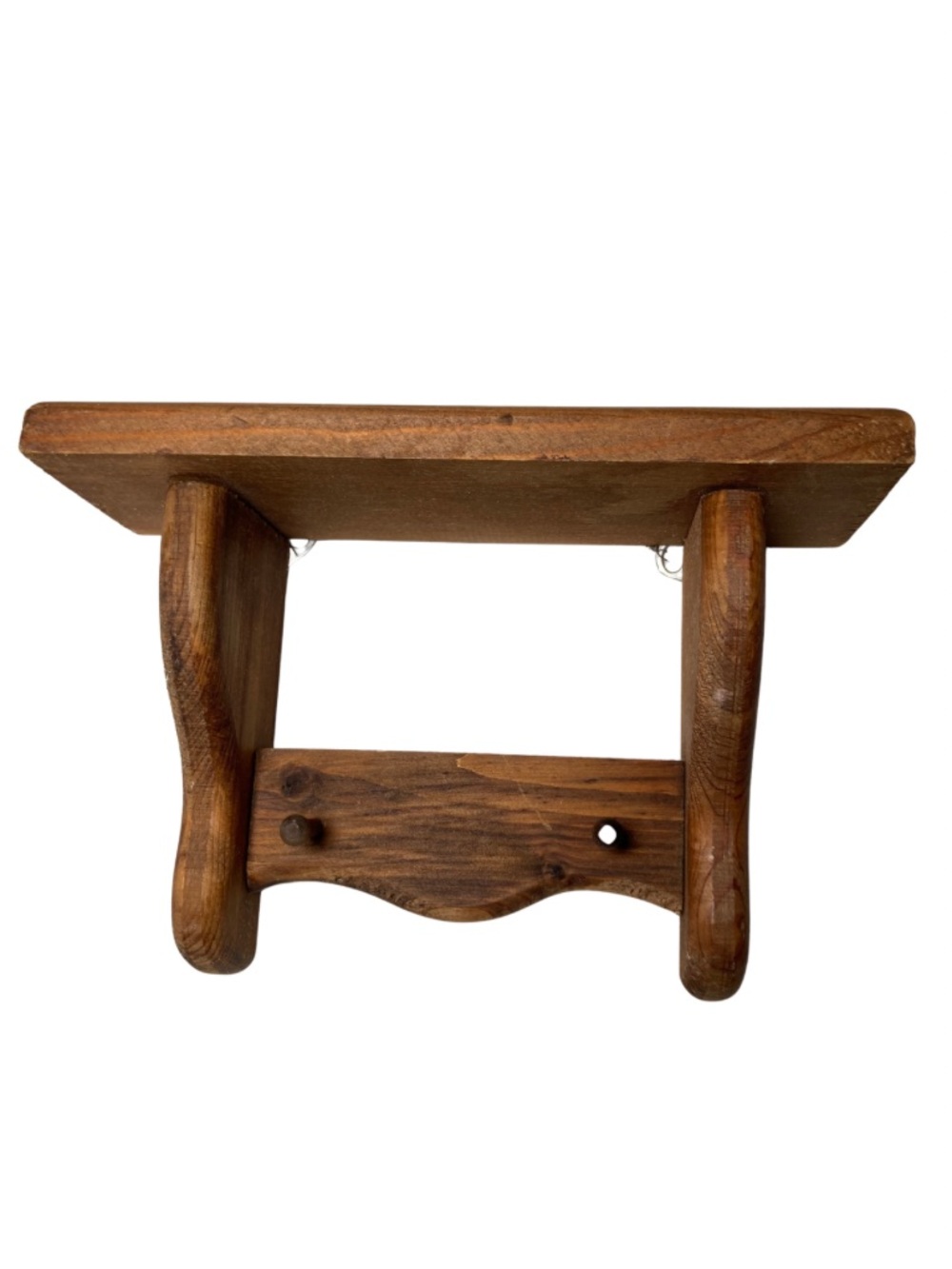 VTG Handmade Cottagecore Wooden Display Shelf – Small Rustic Home Decor Folk Art